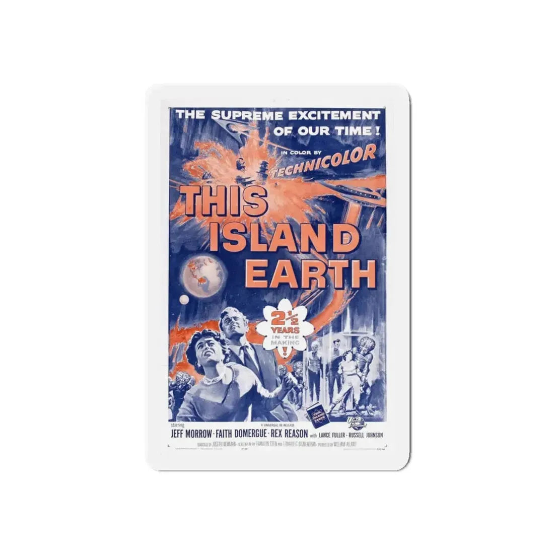 THIS ISLAND EARTH (3) 1955 Movie Poster - Refrigerator Magnet 6 Inch - The Sticker Space
