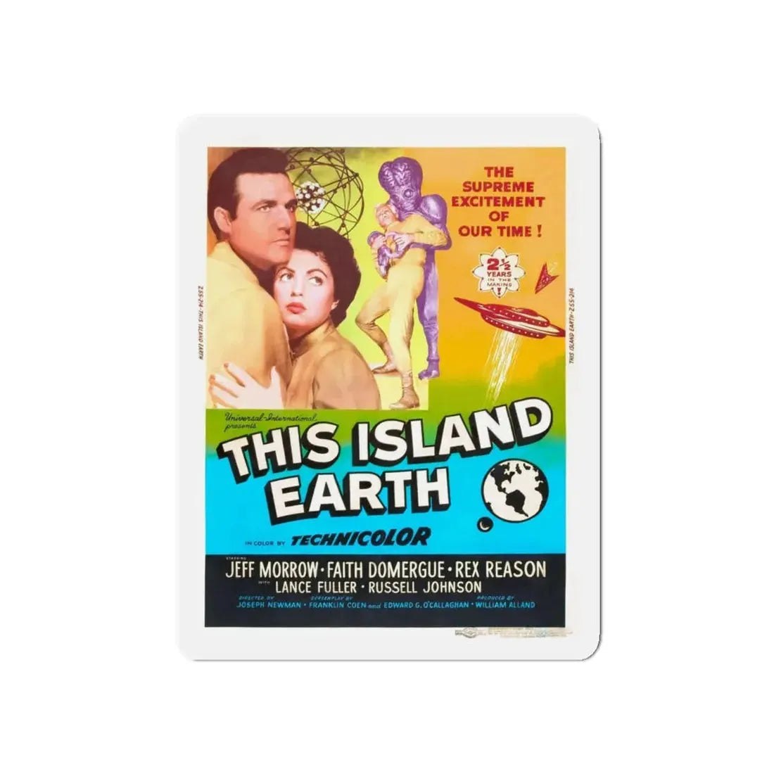 THIS ISLAND EARTH (4) 1955 Movie Poster - Refrigerator Magnet 5 Inch - The Sticker Space