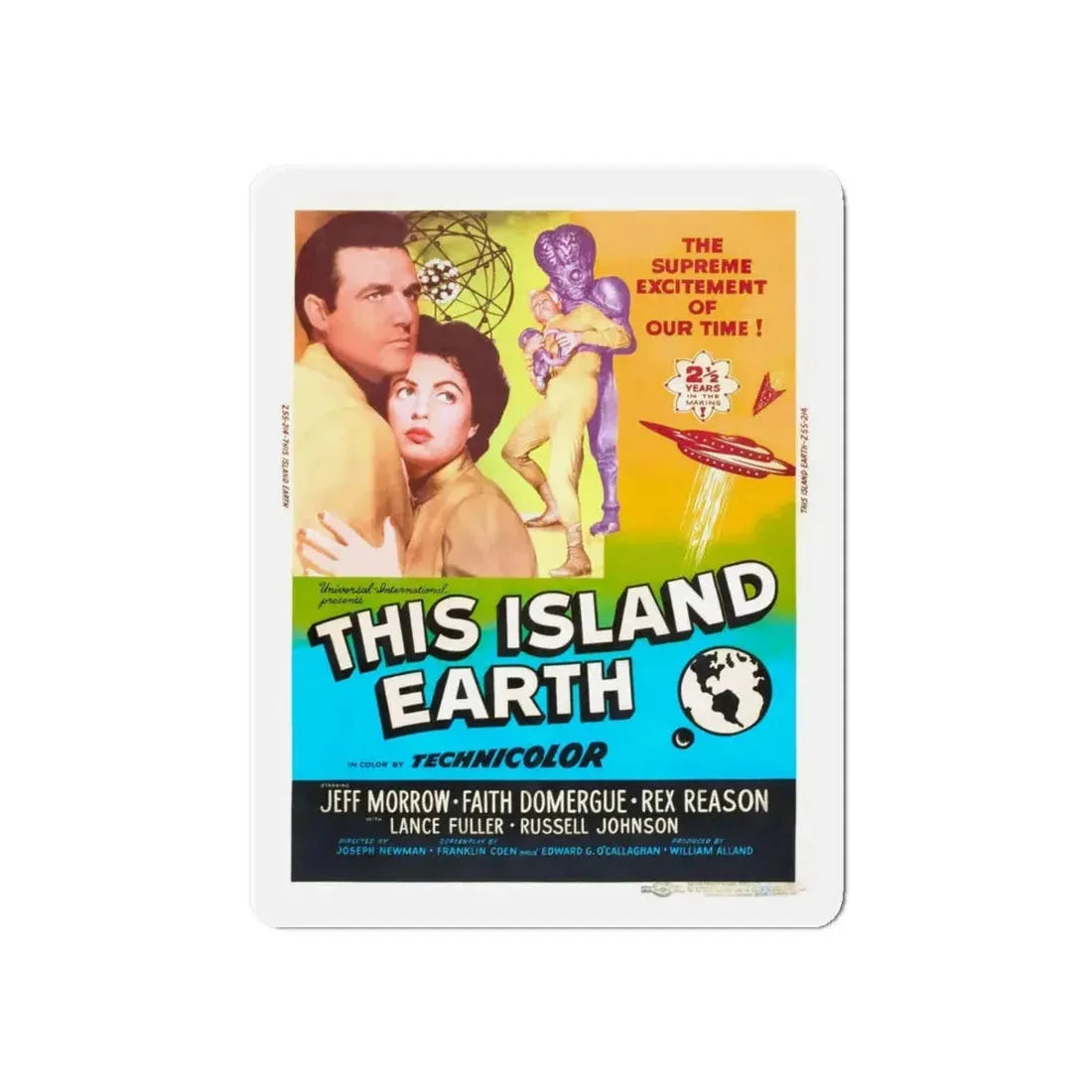 THIS ISLAND EARTH (4) 1955 Movie Poster - Refrigerator Magnet 6 Inch - The Sticker Space