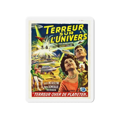 THIS ISLAND EARTH (BELGIAN) 1955 Movie Poster - Refrigerator Magnet 4 Inch Die-Cut - The Sticker Space