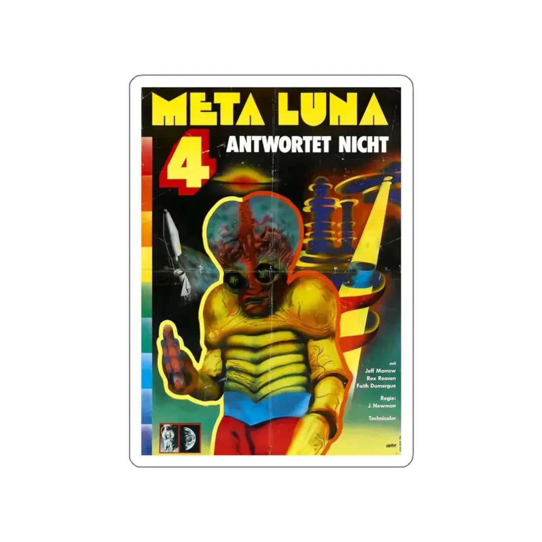 THIS ISLAND EARTH (GERMAN) 1955 Movie Poster STICKER Vinyl Die-Cut Decal 3 Inch - The Sticker Space