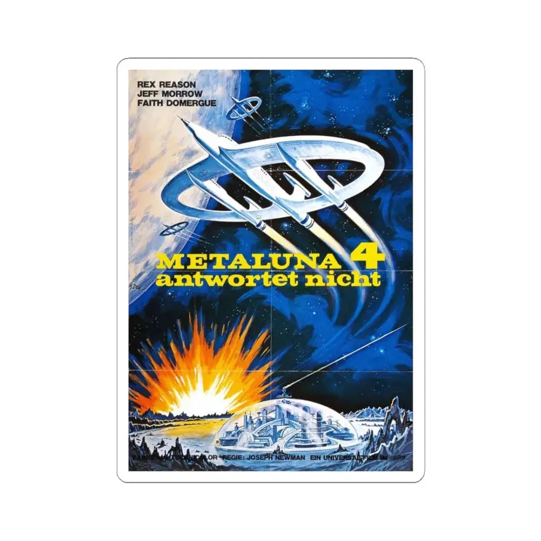 THIS ISLAND EARTH (GERMAN 2) 1955 Movie Poster - STICKER Vinyl Kiss-Cut Decal 3 Inch White - The Sticker Space