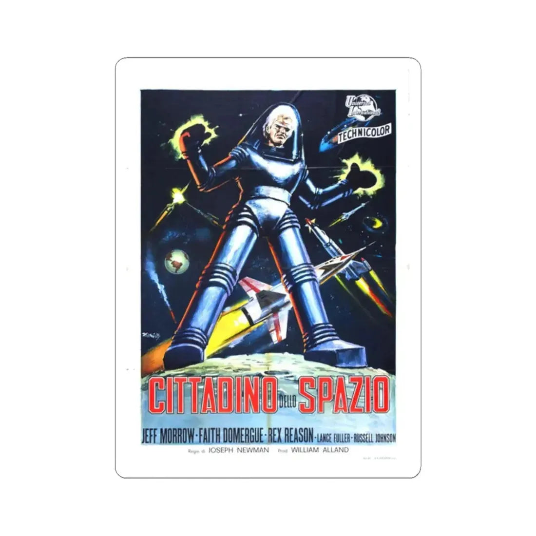 THIS ISLAND EARTH (ITALIAN) 1955 Movie Poster - STICKER Vinyl Kiss-Cut Decal 2 Inch White - The Sticker Space