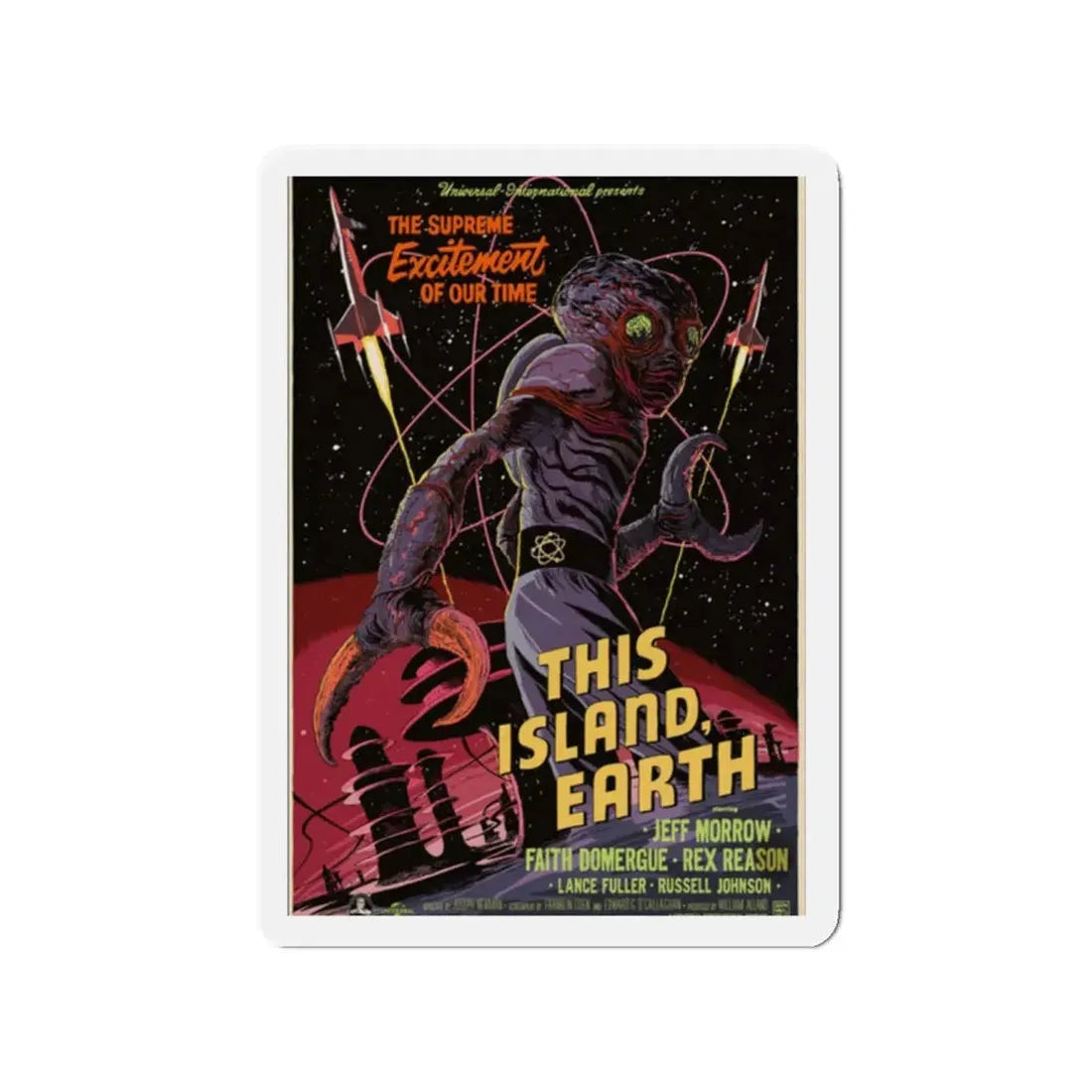 THIS ISLAND EARTH (MONDO) 1955 Movie Poster - Refrigerator Magnet 2 Inch - The Sticker Space