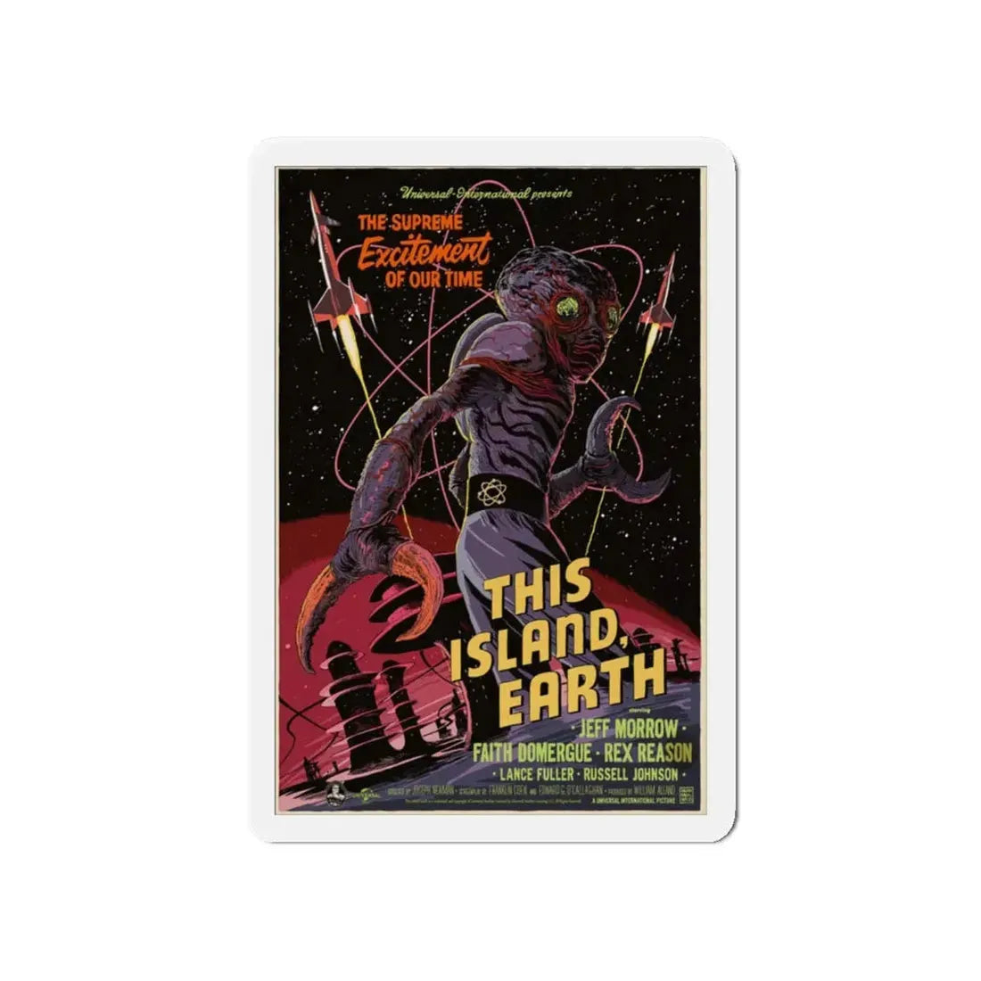 THIS ISLAND EARTH (MONDO) 1955 Movie Poster - Refrigerator Magnet 4 Inch - The Sticker Space