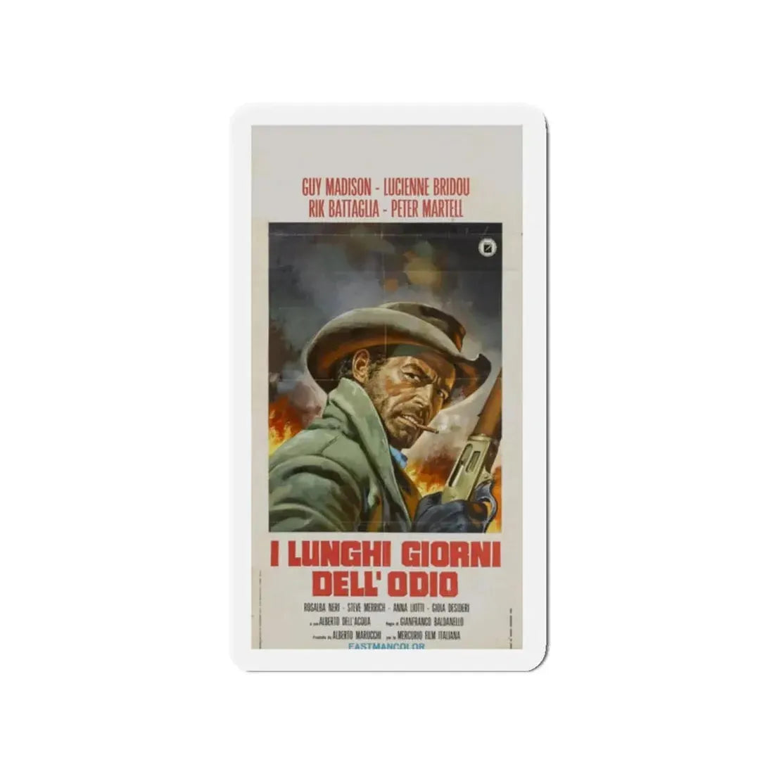 THIS MAN CAN'T DIE 1968 Movie Poster - Refrigerator Magnet 2 Inch Die-Cut - The Sticker Space