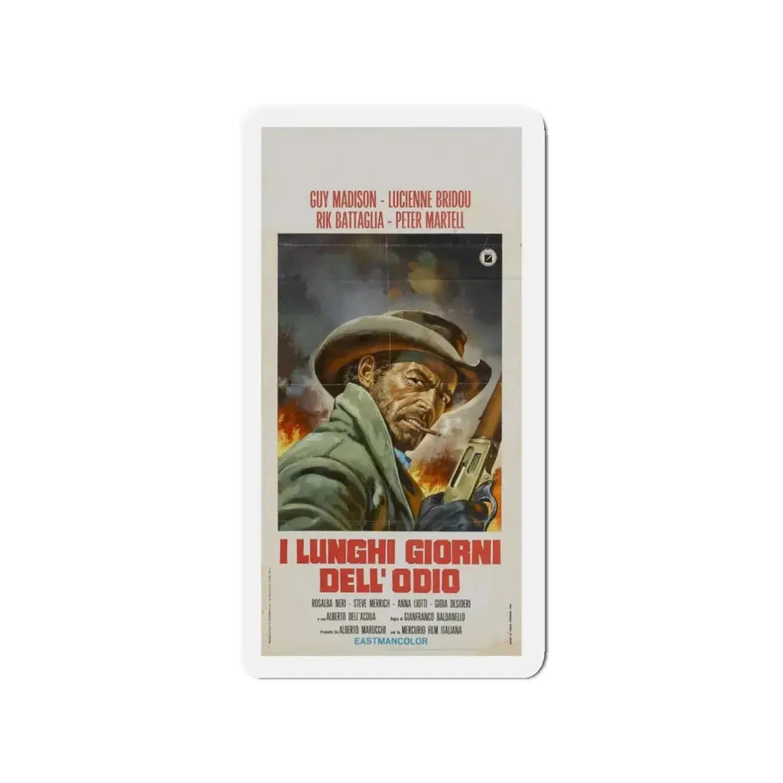 THIS MAN CAN'T DIE 1968 Movie Poster - Refrigerator Magnet 3 Inch Die-Cut - The Sticker Space