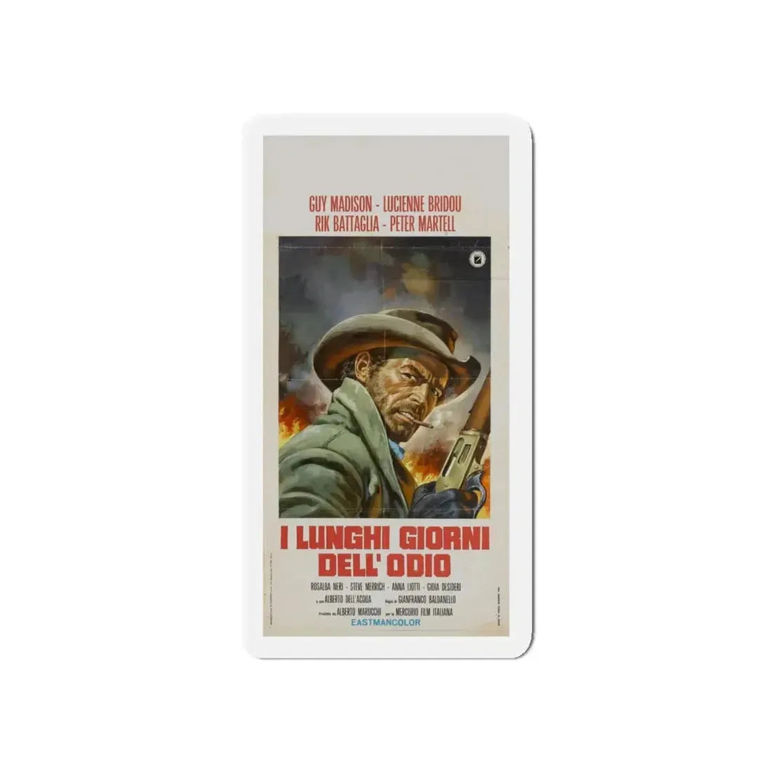 THIS MAN CAN'T DIE 1968 Movie Poster - Refrigerator Magnet 5 Inch Die-Cut - The Sticker Space