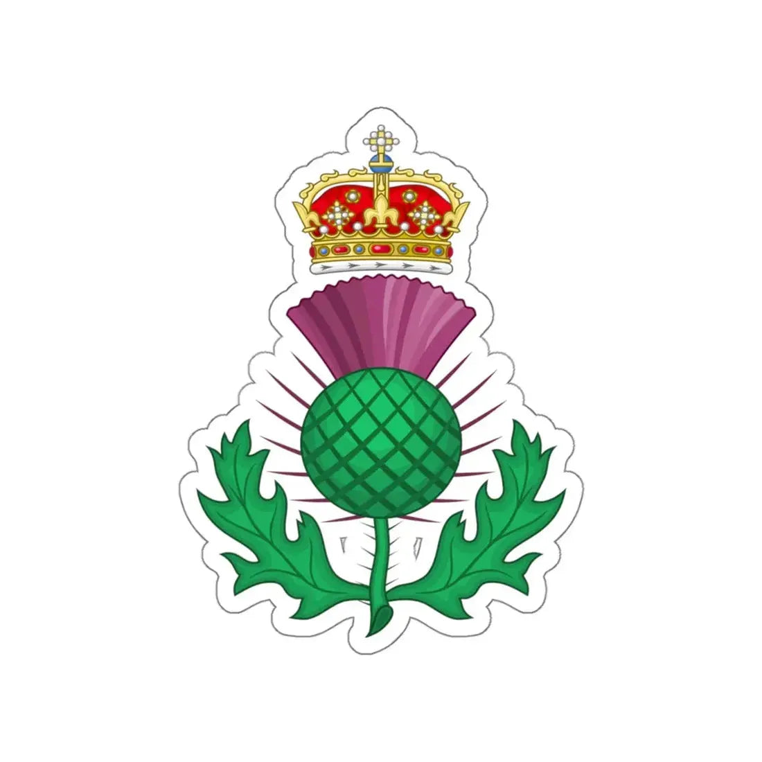 Thistle Royal Badge of Scotland STICKER Vinyl Die-Cut Decal 4 Inch - The Sticker Space