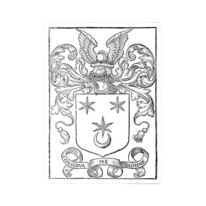 Thomas Bateman arms (England) (Coat of Arms) STICKER Vinyl Kiss-Cut Decal 2 Inch White - The Sticker Space