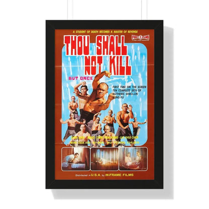 THOU SHALL NOT KILL BUT ONCE 1975 - Framed Movie Poster 16″ x 24″ Black - The Sticker Space
