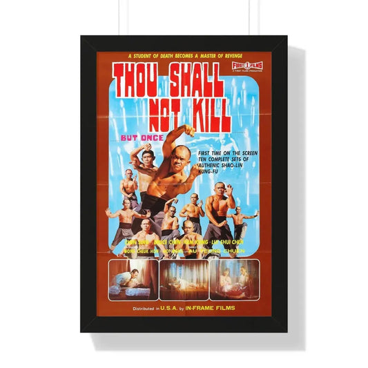 THOU SHALL NOT KILL BUT ONCE 1975 - Framed Movie Poster 16″ x 24″ Black - The Sticker Space