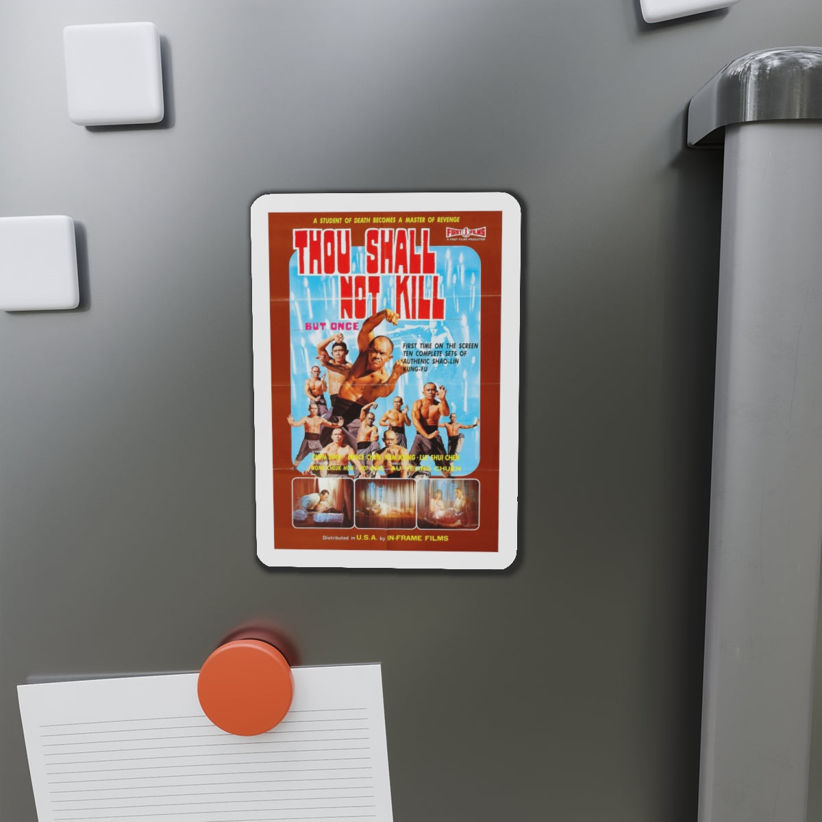 THOU SHALL NOT KILL BUT ONCE 1975 Movie Poster - Refrigerator Magnet-The Sticker Space