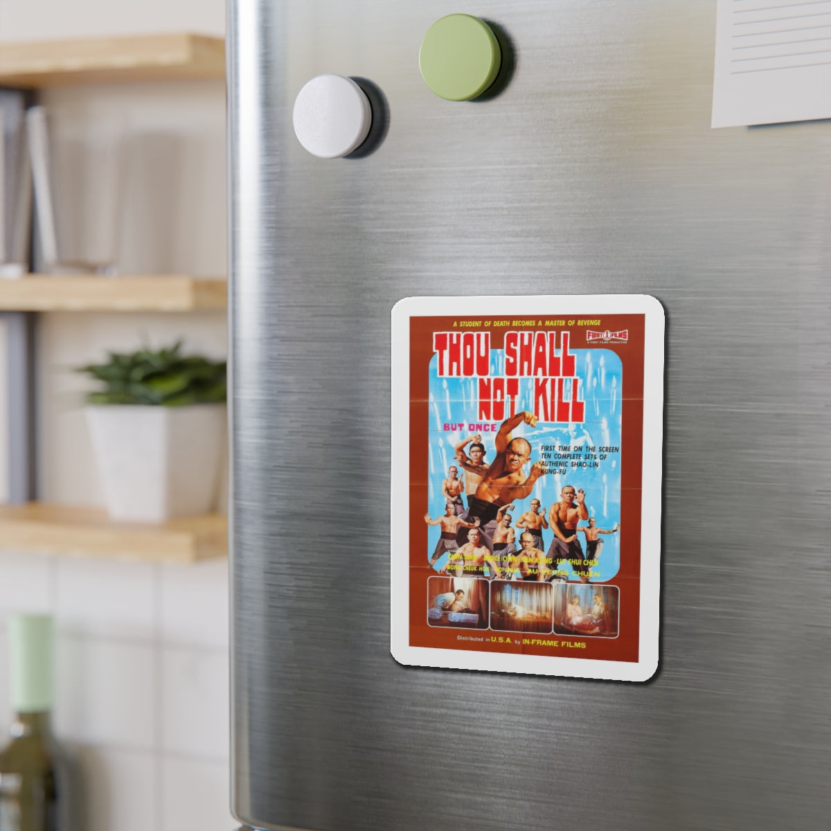 THOU SHALL NOT KILL BUT ONCE 1975 Movie Poster - Refrigerator Magnet-The Sticker Space