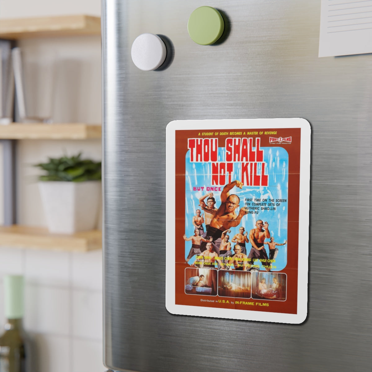 THOU SHALL NOT KILL BUT ONCE 1975 Movie Poster - Refrigerator Magnet-The Sticker Space