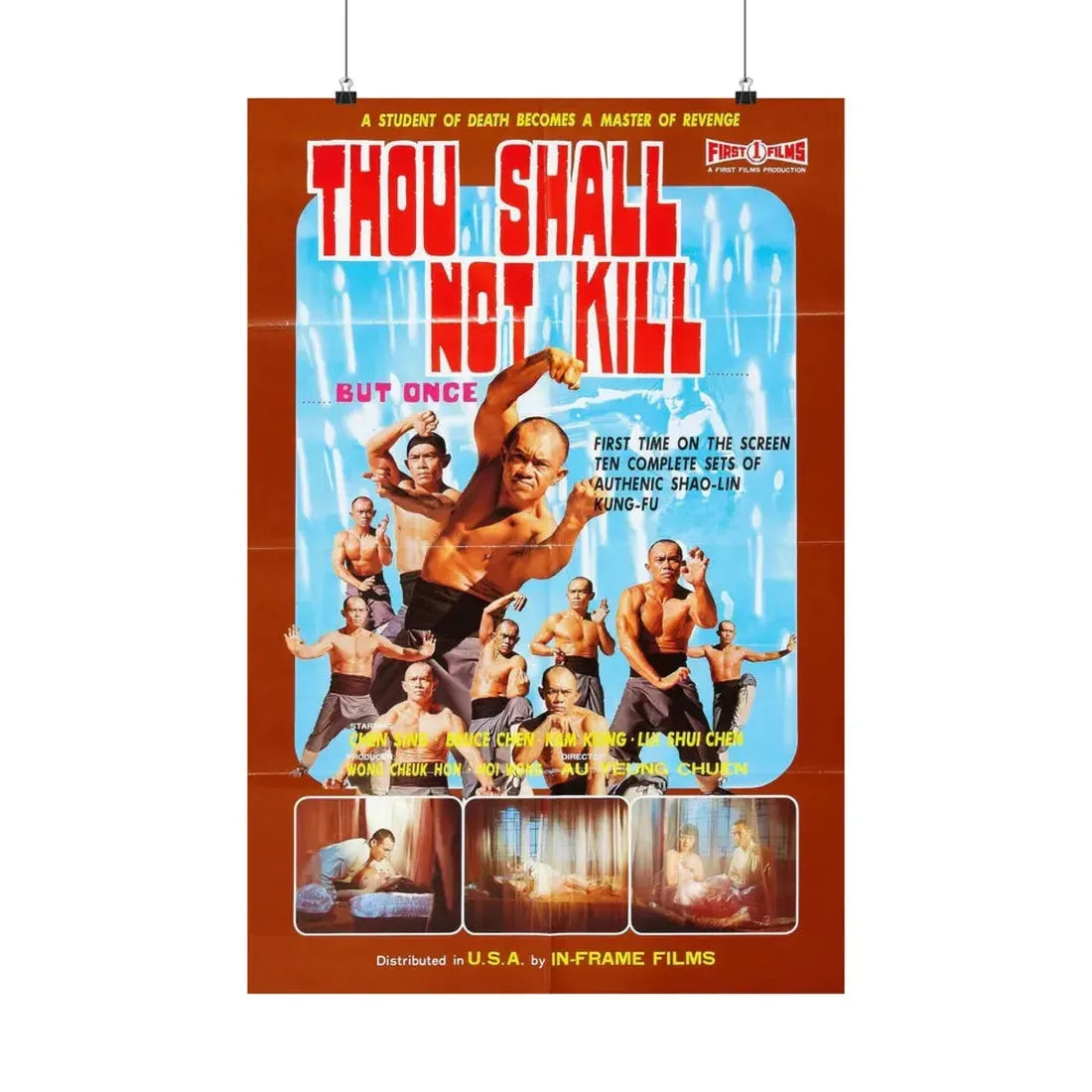 THOU SHALL NOT KILL BUT ONCE 1975 - Paper Movie Poster 20″ x 30″ Matte - The Sticker Space