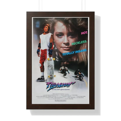 THRASHIN' 1986 - Framed Movie Poster 16″ x 24″ Walnut - The Sticker Space