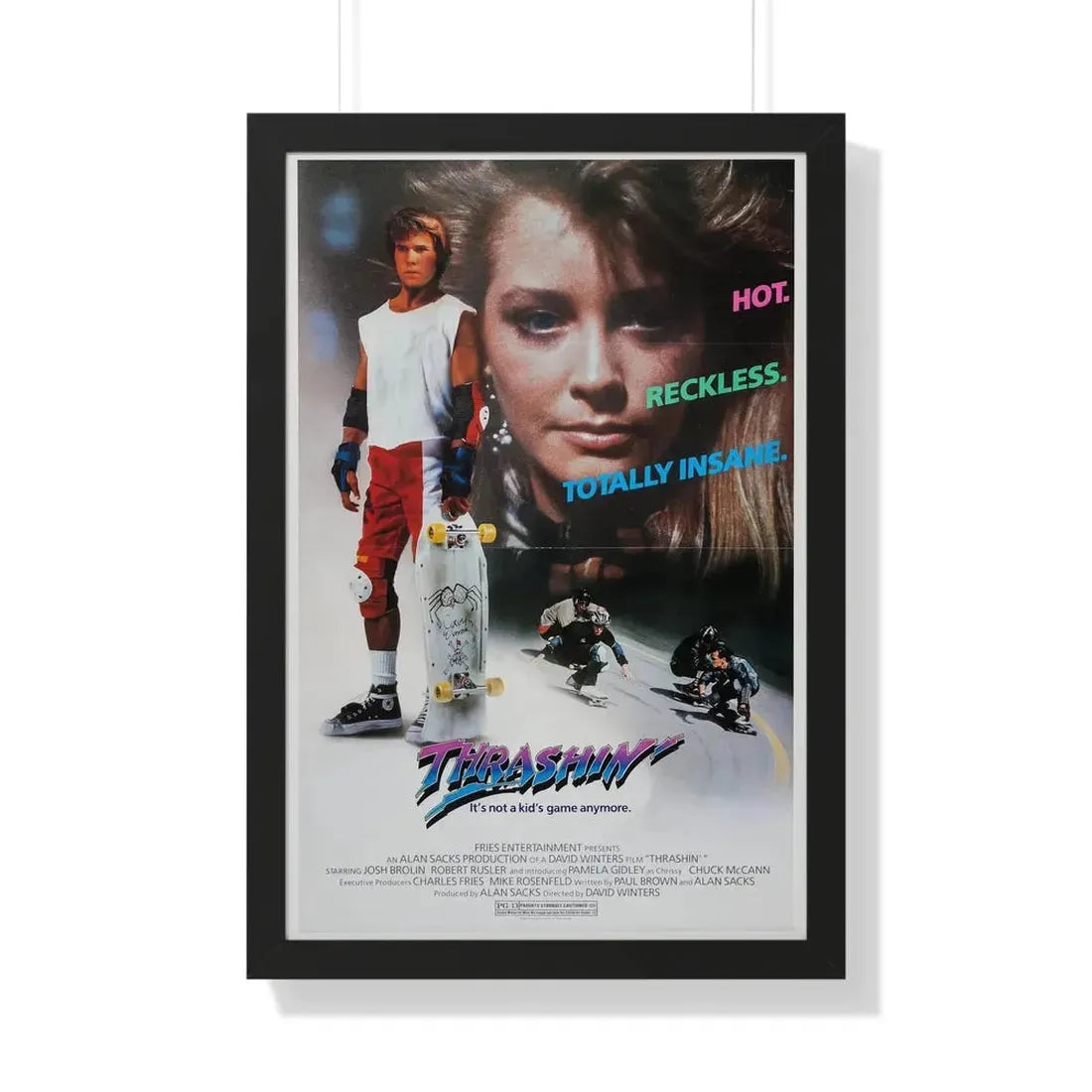 THRASHIN' 1986 - Framed Movie Poster 20" x 30" Black - The Sticker Space