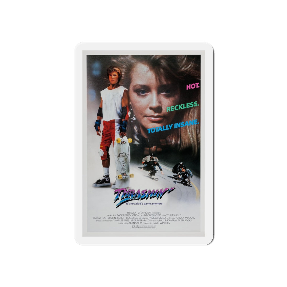 THRASHIN' 1986 Movie Poster - Refrigerator Magnet-5 Inch-The Sticker Space