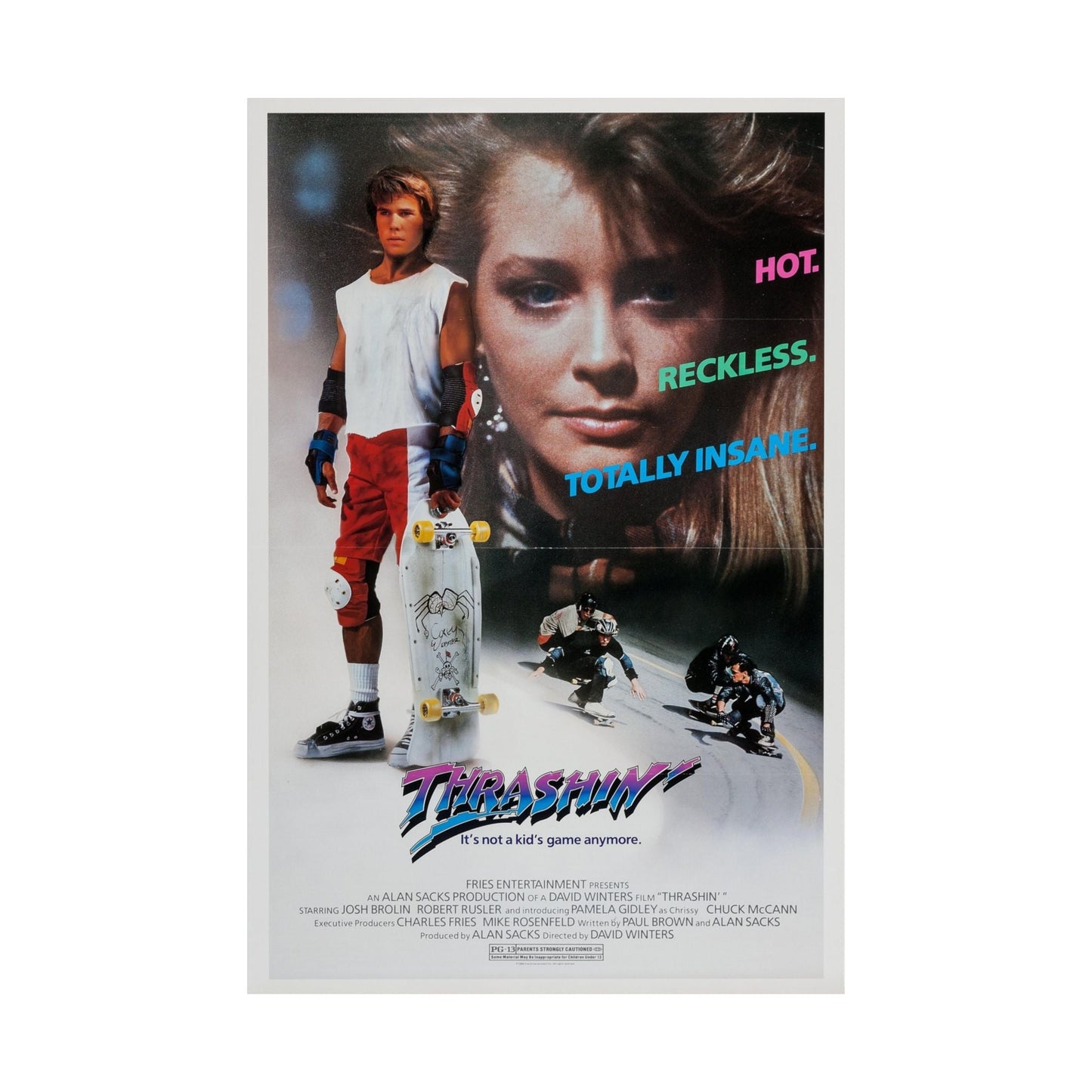 THRASHIN' 1986 - Paper Movie Poster-The Sticker Space