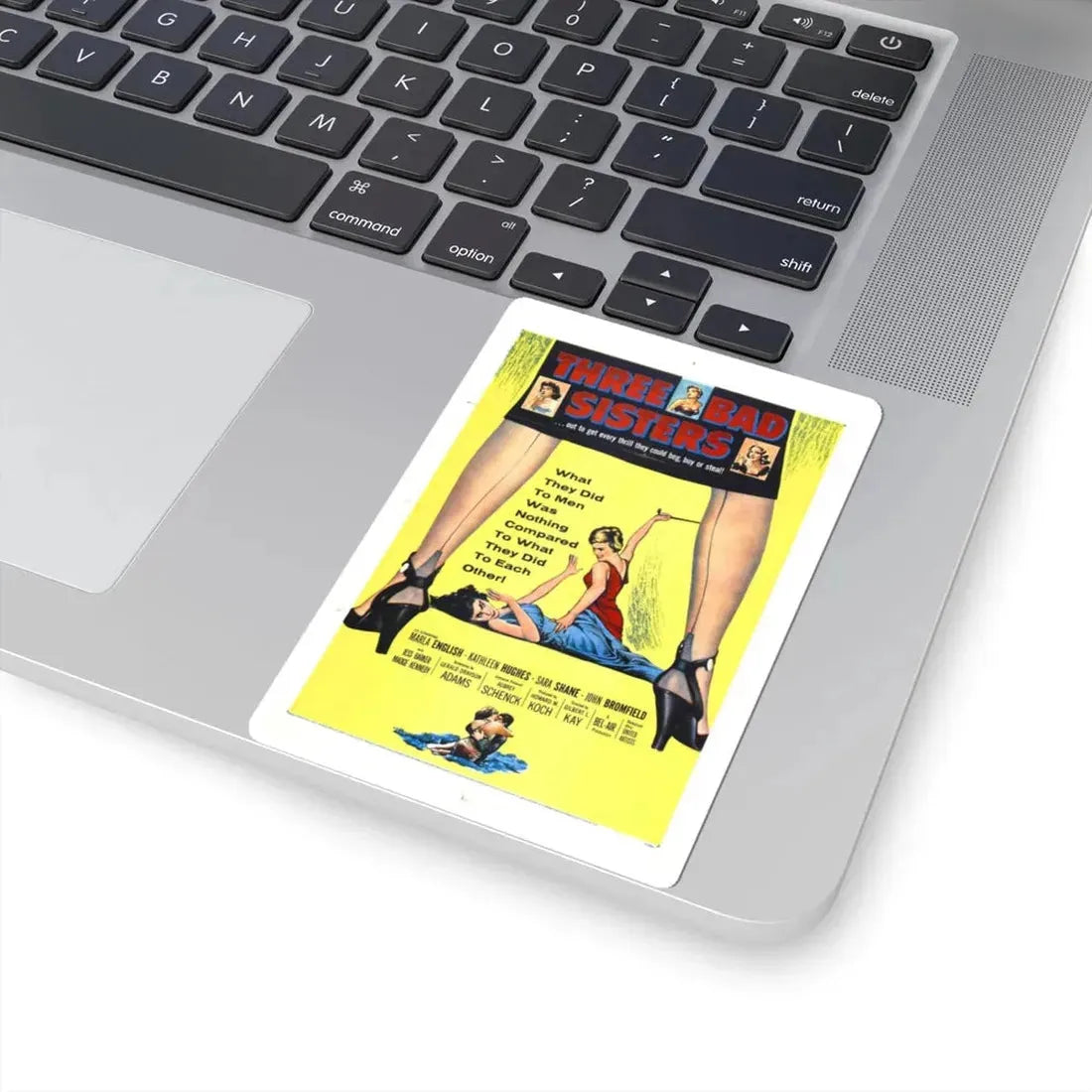 THREE BAD SISTERS 1956 Movie Poster - STICKER Vinyl Kiss-Cut Decal - The Sticker Space