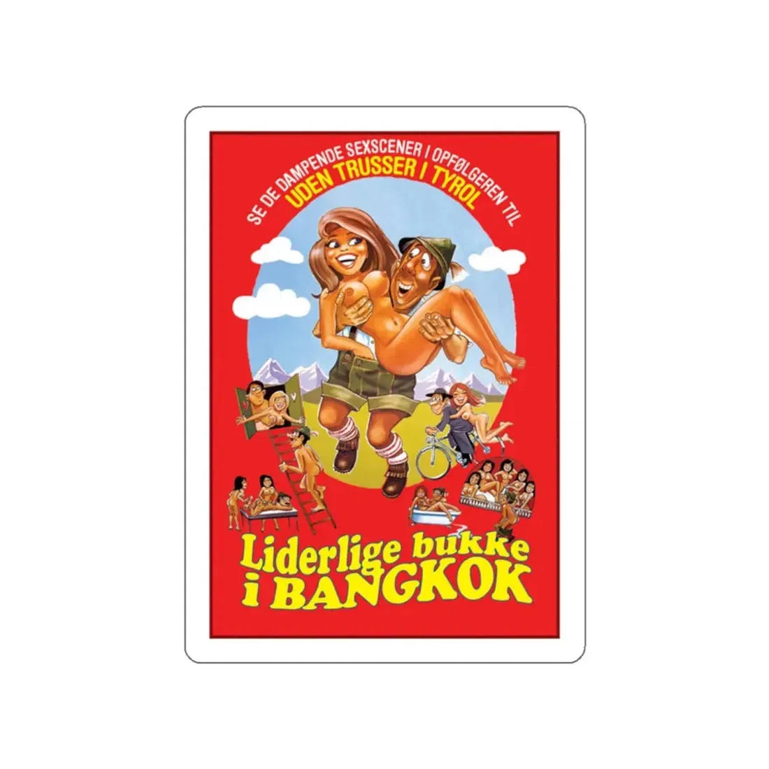 THREE BAVARIANS IN BANGKOK 1976 Movie Poster STICKER Vinyl Die-Cut Decal 2 Inch - The Sticker Space