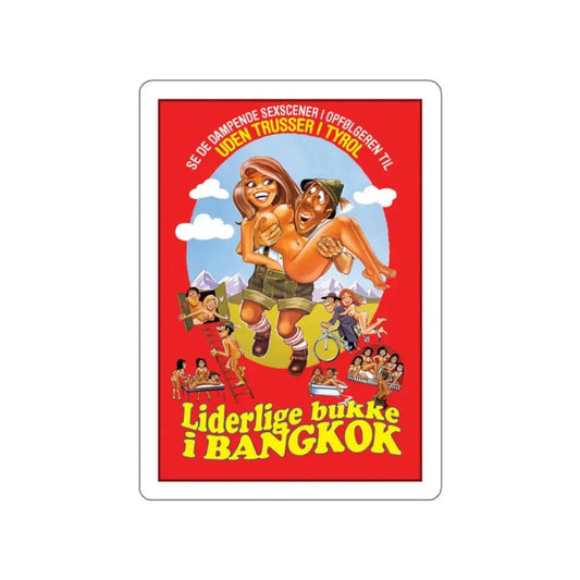 THREE BAVARIANS IN BANGKOK 1976 Movie Poster STICKER Vinyl Die-Cut Decal 2 Inch - The Sticker Space