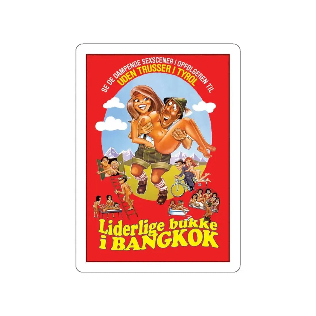 THREE BAVARIANS IN BANGKOK 1976 Movie Poster STICKER Vinyl Die-Cut Decal 6 Inch - The Sticker Space