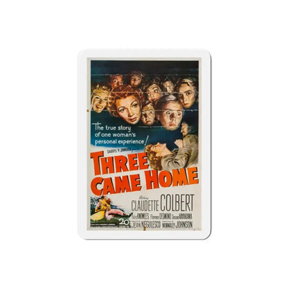 Three Came Home 1950 Movie Poster Refrigerator Magnet 2 Inch - The Sticker Space