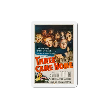 Three Came Home 1950 Movie Poster Refrigerator Magnet 4 Inch - The Sticker Space