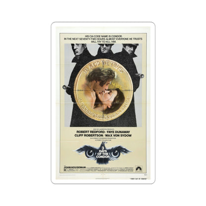 Three Days of the Condor 1975 Movie Poster STICKER Vinyl Die-Cut Decal-3 Inch-The Sticker Space