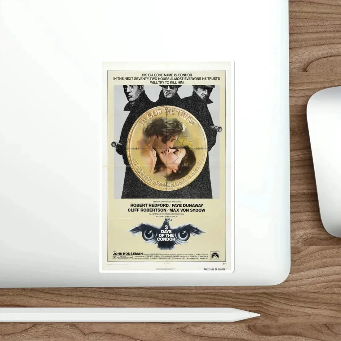 Three Days of the Condor 1975 Movie Poster STICKER Vinyl Die-Cut Decal - The Sticker Space