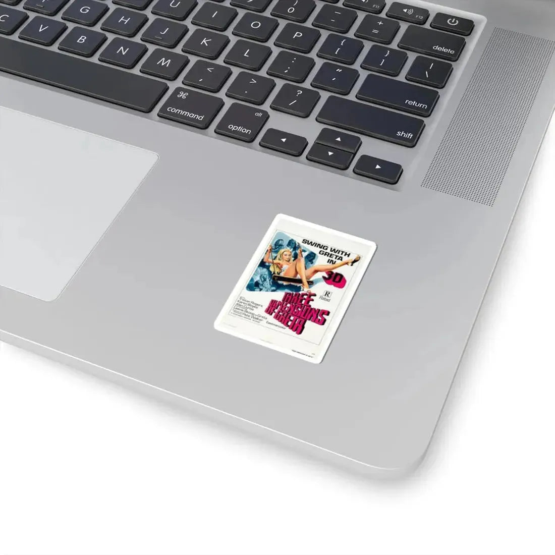 THREE DIMENSIONS OF GRETA 1972 Movie Poster - STICKER Vinyl Kiss-Cut Decal - The Sticker Space