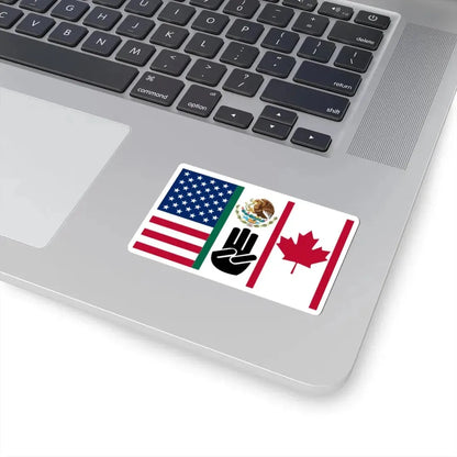 Three Finger Salute Flag Canada Mexico and the United States (United States) STICKER Vinyl Kiss-Cut Decal - The Sticker Space