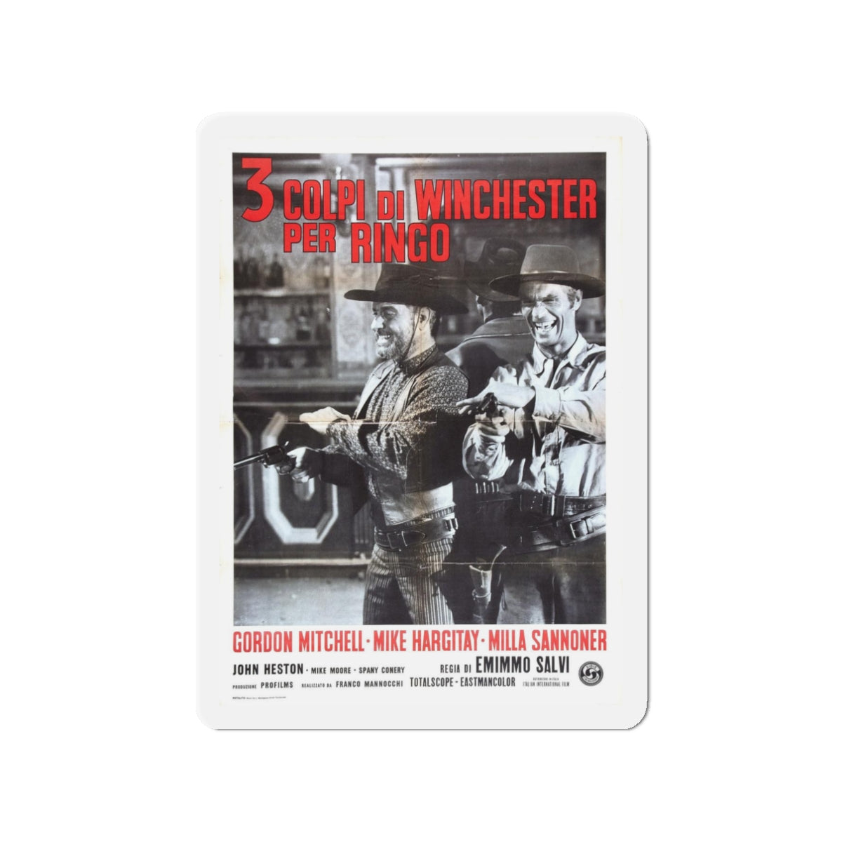 THREE GRAVES FOR A WINCHESTER 1966 Movie Poster - Refrigerator Magnet