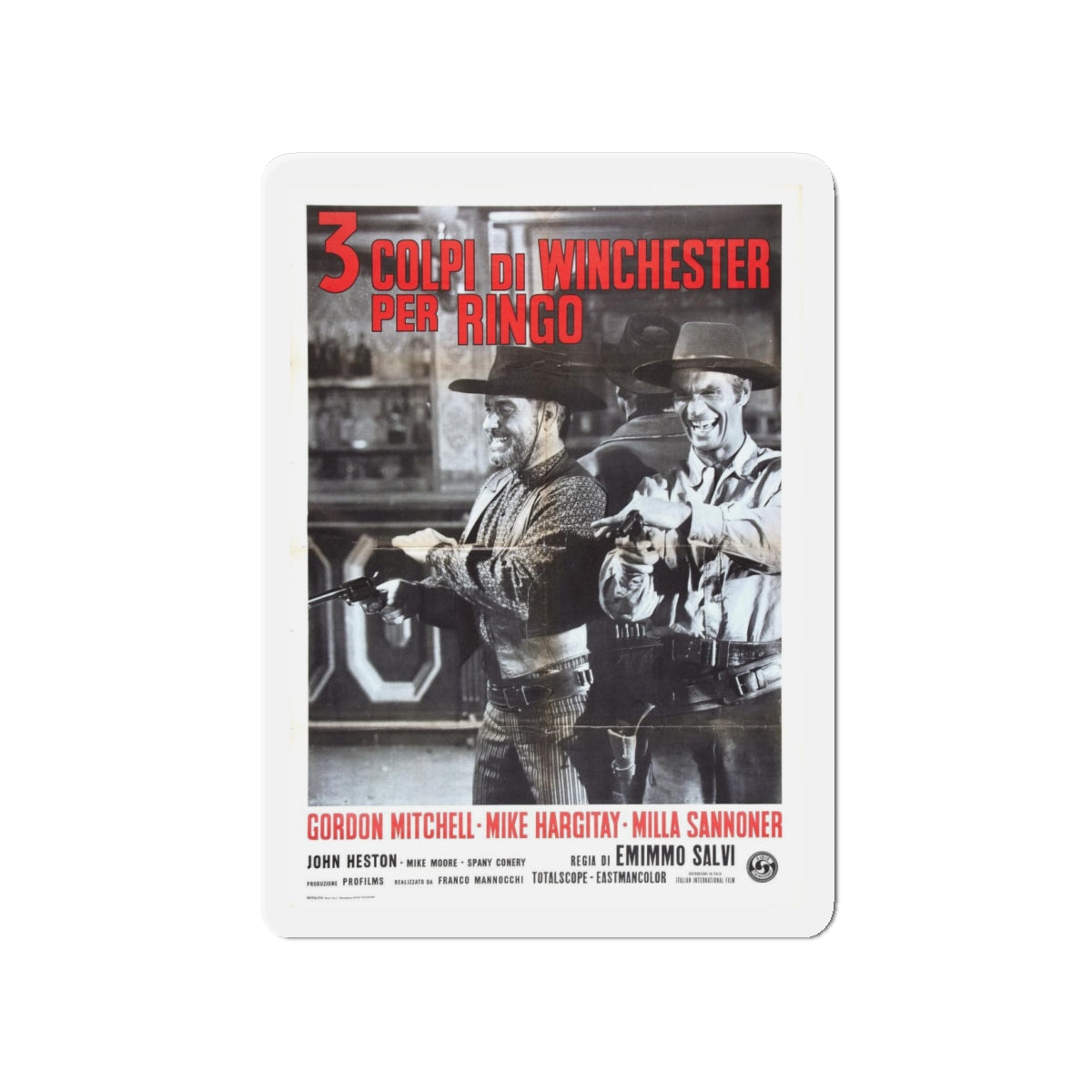 THREE GRAVES FOR A WINCHESTER 1966 Movie Poster - Refrigerator Magnet