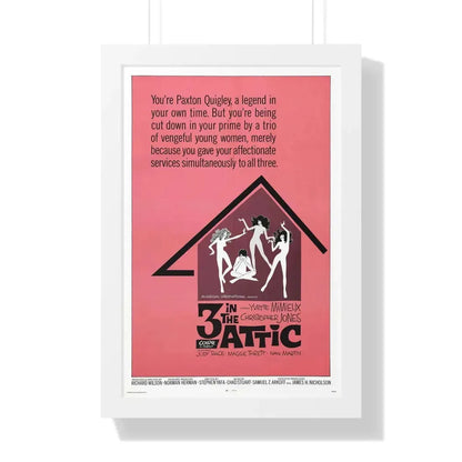THREE IN THE ATTIC 1968 - Framed Movie Poster 16″ x 24″ White - The Sticker Space