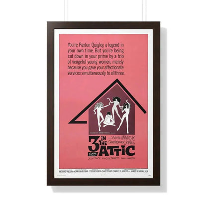 THREE IN THE ATTIC 1968 - Framed Movie Poster 20" x 30" Walnut - The Sticker Space