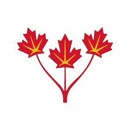 Three maple leaves of Canada (Canada) (Coat of Arms) STICKER Vinyl Kiss-Cut Decal 2 Inch White - The Sticker Space