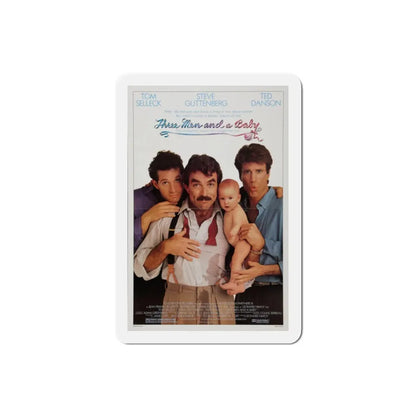 Three Men and a Baby 1987 Movie Poster Refrigerator Magnet 2 Inch - The Sticker Space
