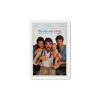 Three Men and a Baby 1987 Movie Poster Refrigerator Magnet 4 Inch - The Sticker Space