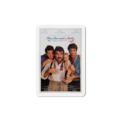 Three Men and a Baby 1987 Movie Poster Refrigerator Magnet 5 Inch - The Sticker Space