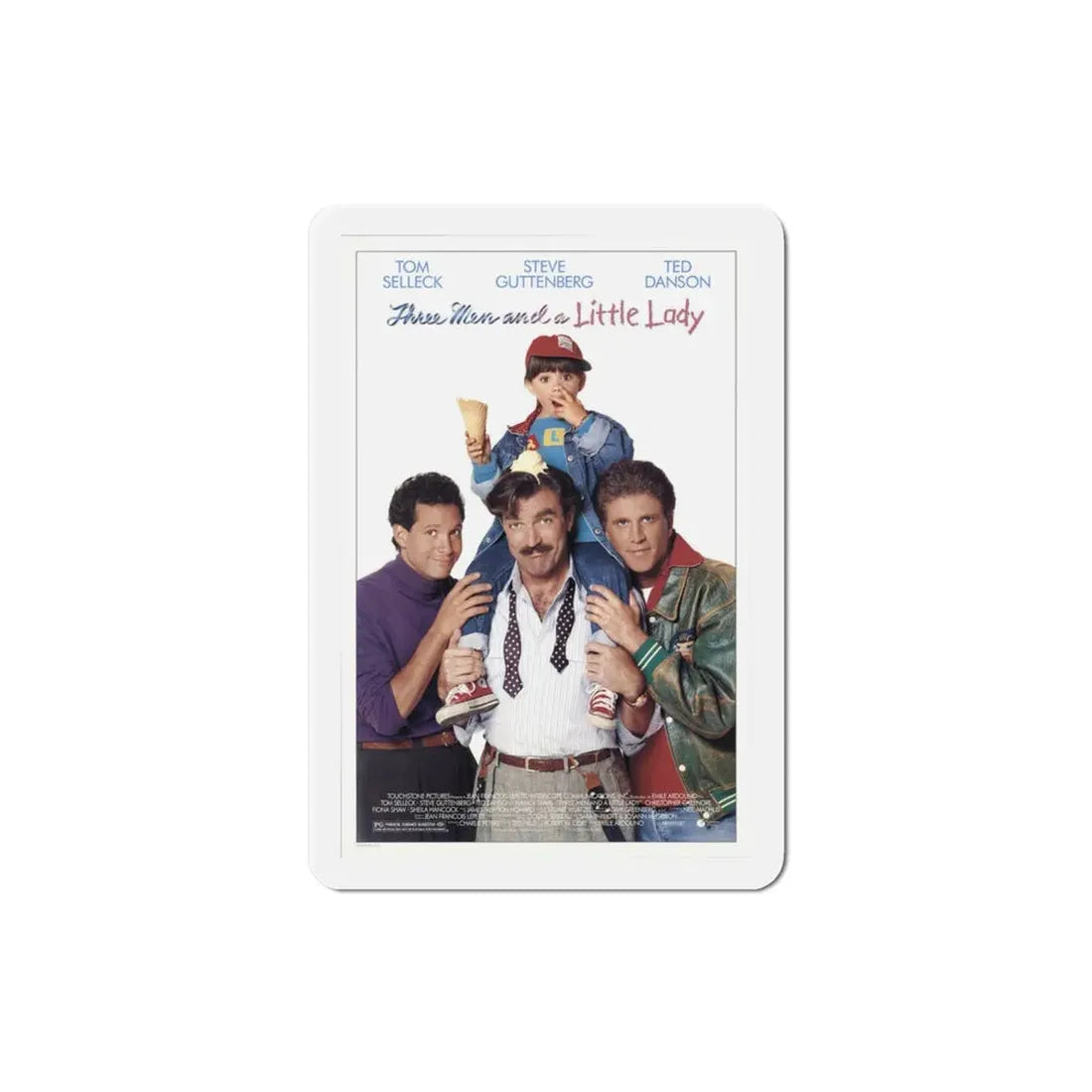 Three Men and a Little Lady 1990 Movie Poster Refrigerator Magnet 3 Inch - The Sticker Space