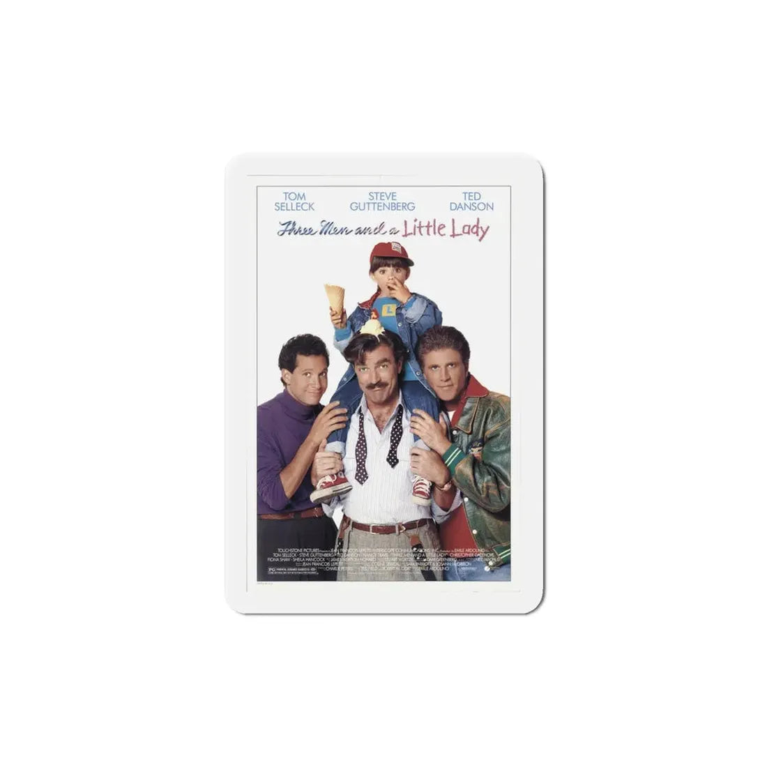 Three Men and a Little Lady 1990 Movie Poster Refrigerator Magnet 6 Inch - The Sticker Space