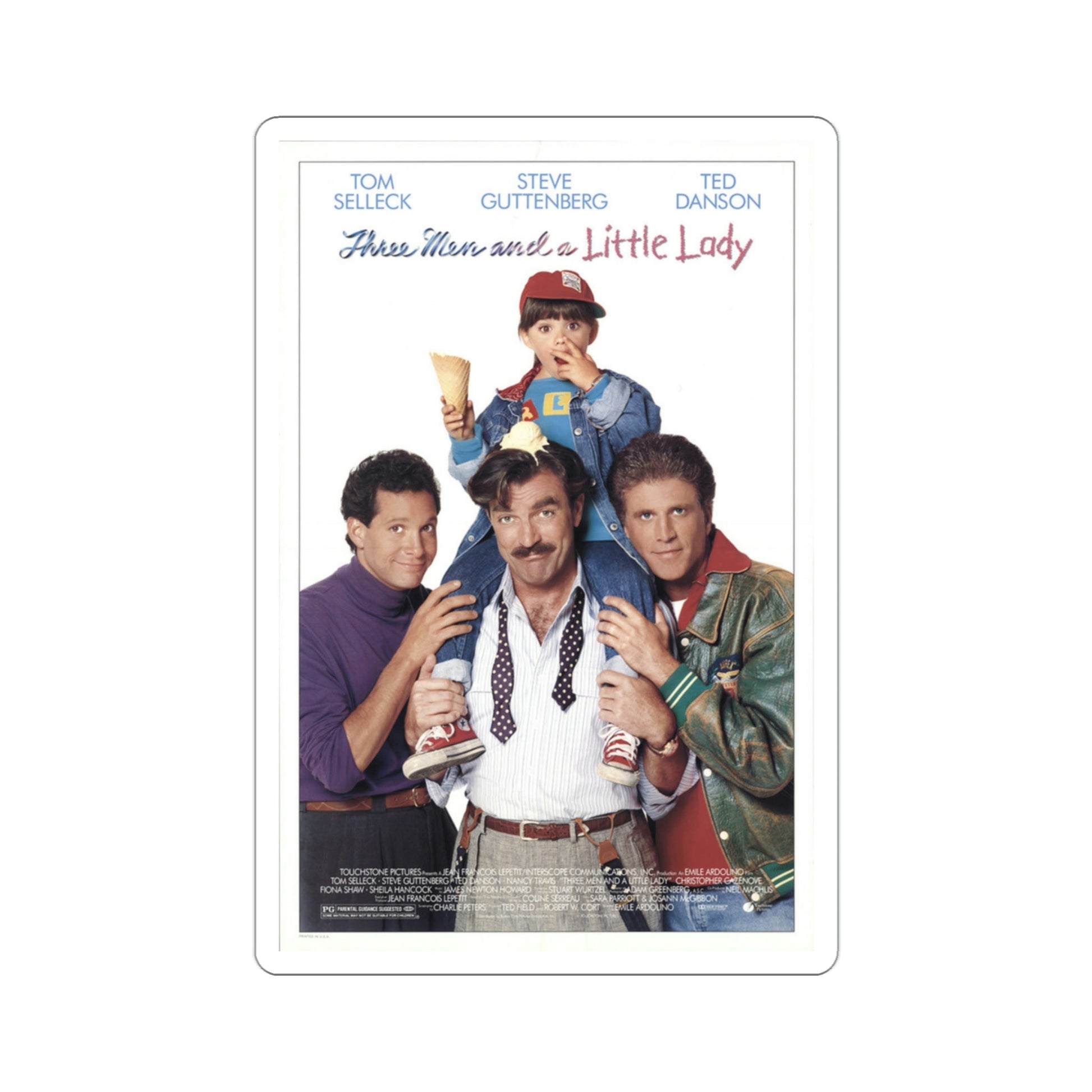 Three Men and a Little Lady 1990 Movie Poster STICKER Vinyl Die-Cut Decal-3 Inch-The Sticker Space