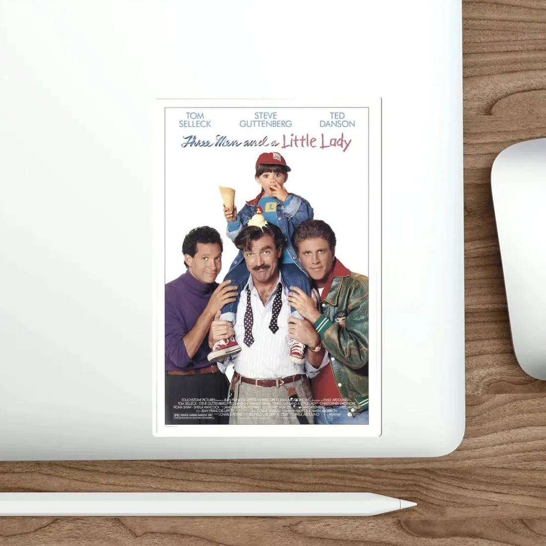 Three Men and a Little Lady 1990 Movie Poster STICKER Vinyl Die-Cut Decal - The Sticker Space