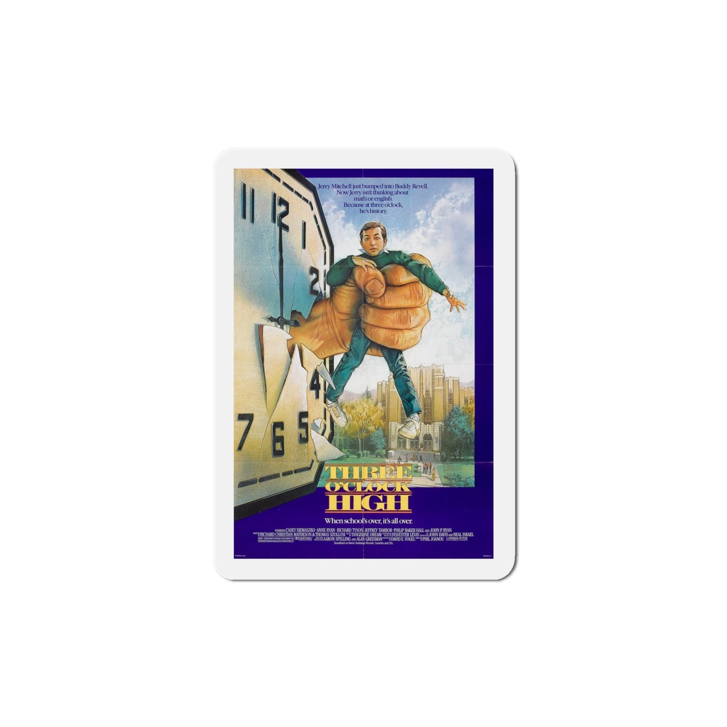 Three O' Clock High 1987 Movie Poster Die-Cut Magnet-5" x 5"-The Sticker Space