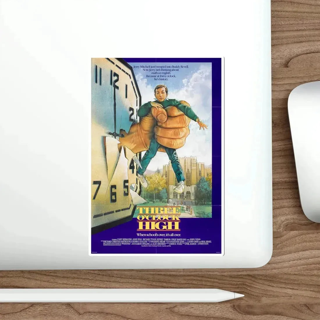 Three O' Clock High 1987 Movie Poster STICKER Vinyl Die-Cut Decal - The Sticker Space