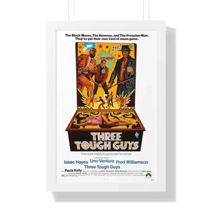 THREE TOUGH GUYS 1974 - Framed Movie Poster 16″ x 24″ White - The Sticker Space
