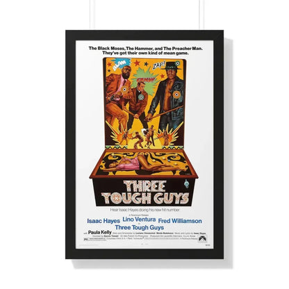 THREE TOUGH GUYS 1974 - Framed Movie Poster 20" x 30" Black - The Sticker Space
